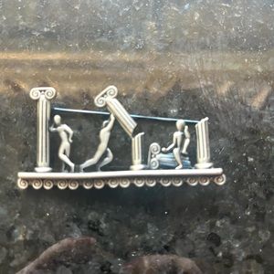 Super cool Roman pillar pin Brooch